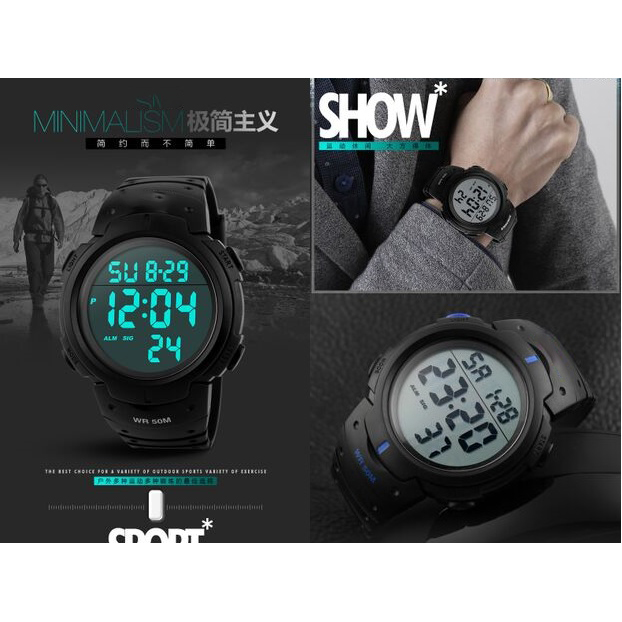 Mortima Jam Tangan Sporty Pria Rubber Strap - Model 18 