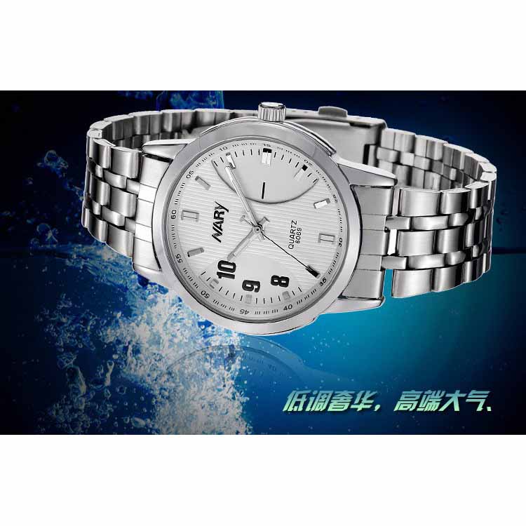 Nary Jam Tangan Analog Strap Stainless Steel - 6069 