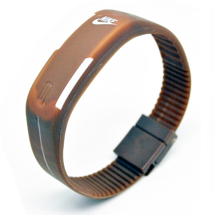 Jam Tangan LED Gelang Sport Nikey - Brown - JakartaNotebook.com