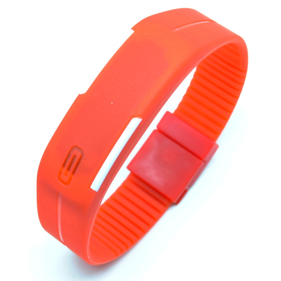 Jam Tangan LED Gelang Sport No Logo - Red 