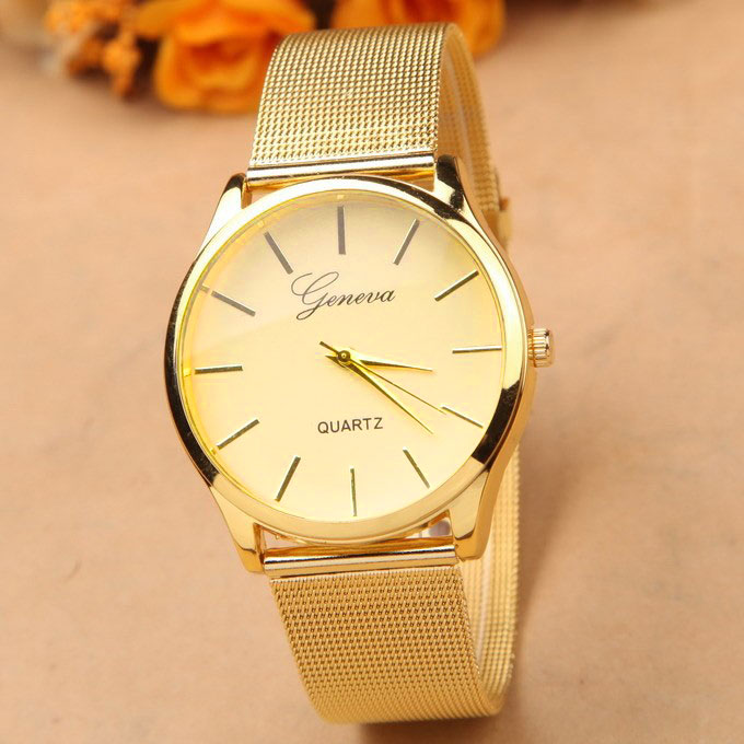 Geneva Jam Tangan Analog - YQ001GD - Golden 