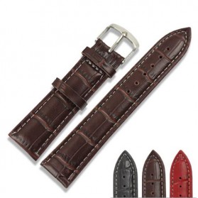 Tali Kulit Jam Tangan Bamboo Grain Watchband Leather Strap 