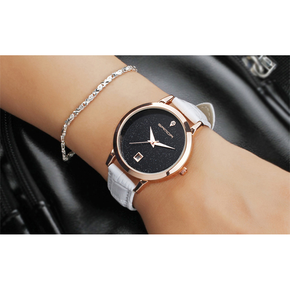 Sanda Jam Tangan Analog Wanita - SD-194 - Black 