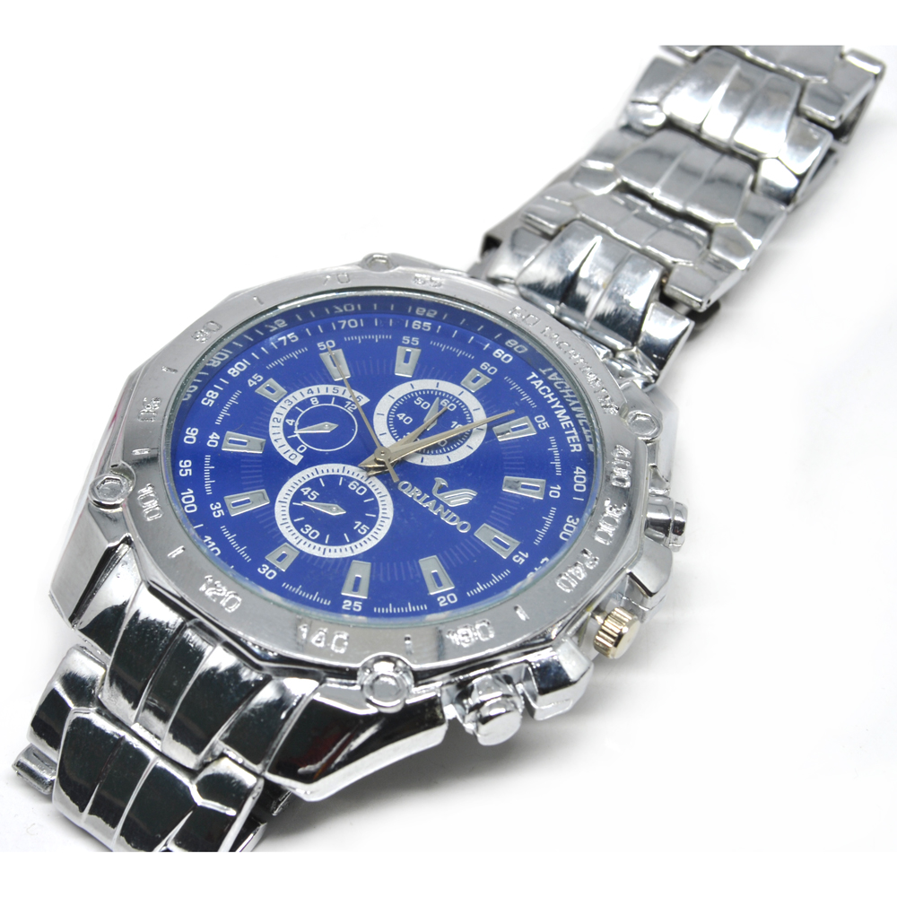 Orlando Stainless Steel Band Quartz Watch with Tachymeter 
