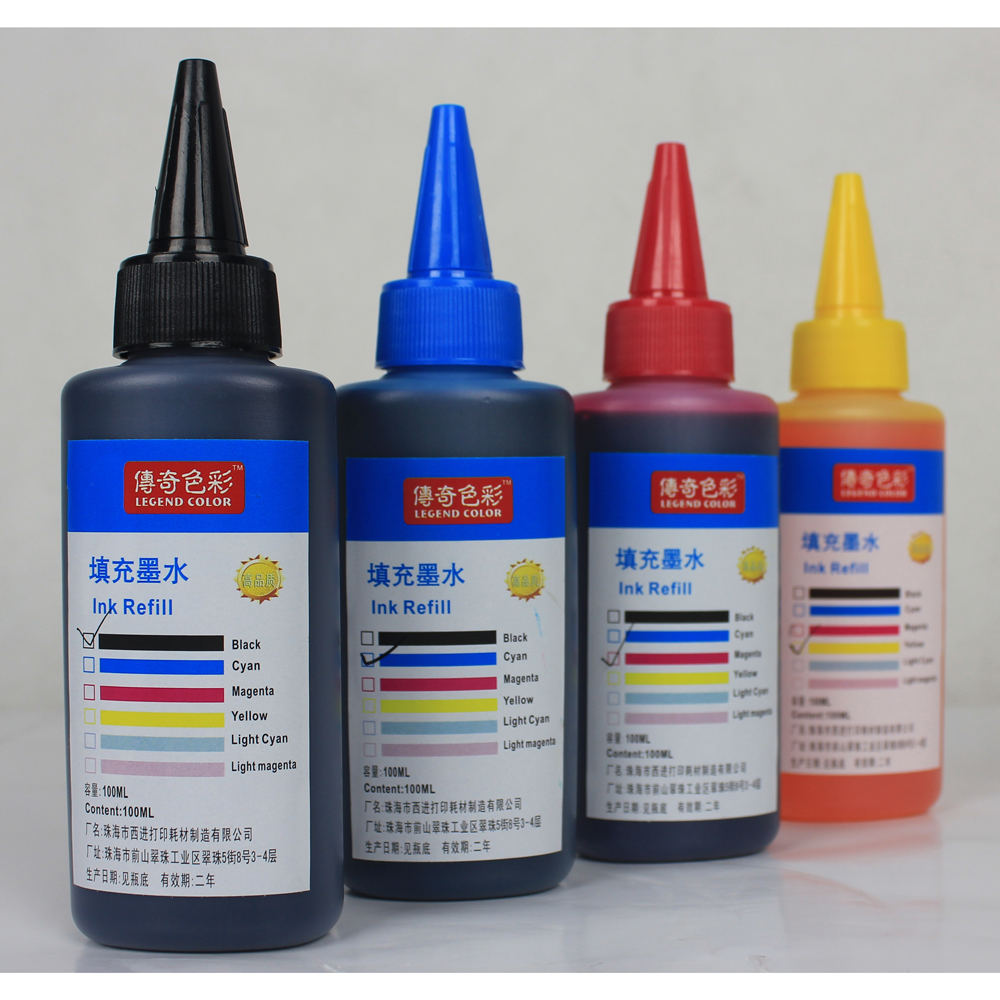 Ink Refill Bottle for HP Canon Lenovo Ink Cartridges 100ml 