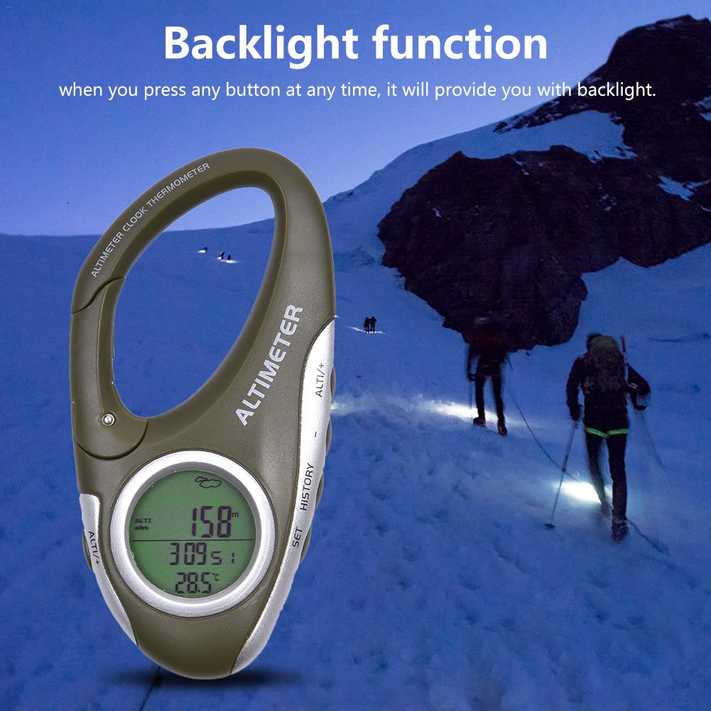 ANENG Alat Altimeter Barometer Hiking Bentuk Karabiner 