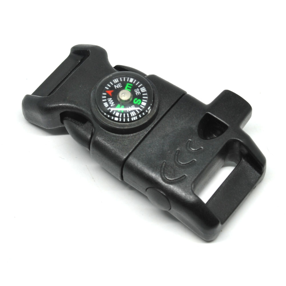 Wstang Survival Buckle with Fire Starter Compass and