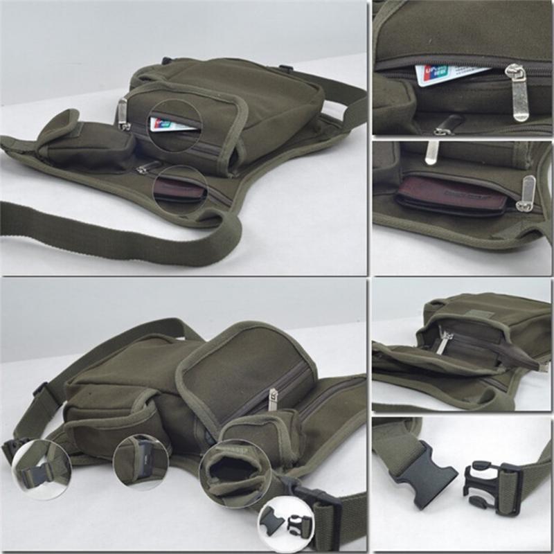  Tas  Pinggang Kanvas  Model  Drop Leg XA76WD Army Green 