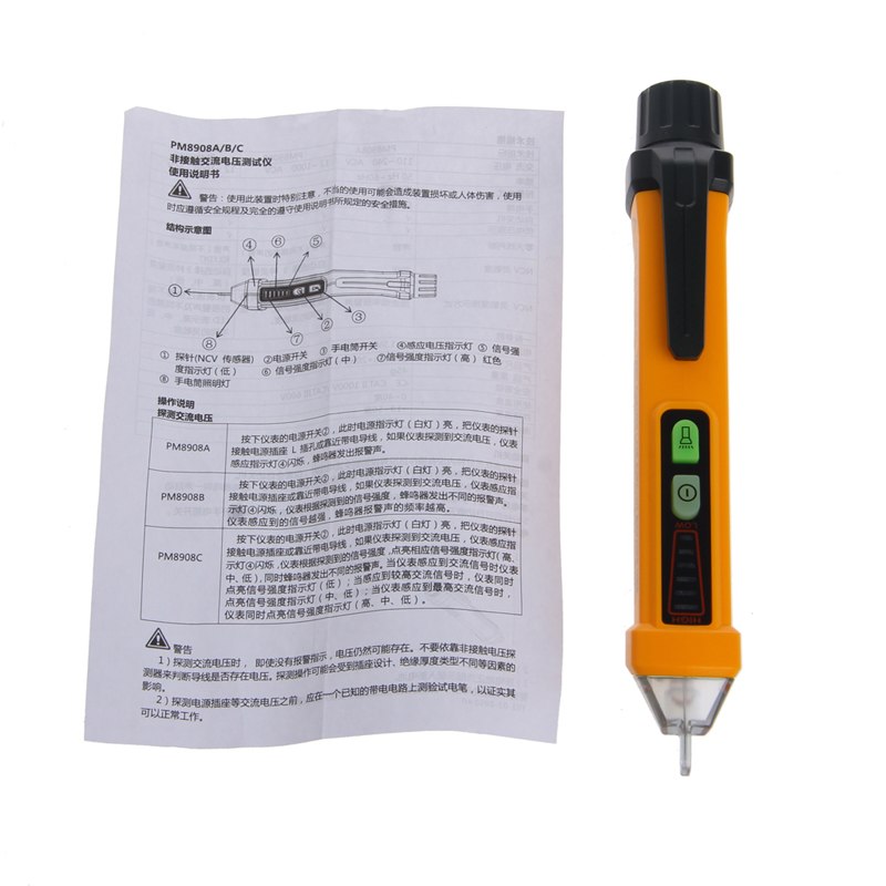  Tester  Pen Voltase Listrik  Non Kontak Peak Meter dengan 