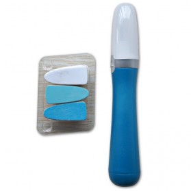 Velvet Smooth Electronic Nail Pedicure / Pengasah Kuku - Blue/White - 2