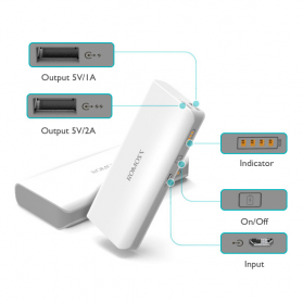 Romoss Sense 4 Power Bank 10400 mAh (OEM) - White - 2