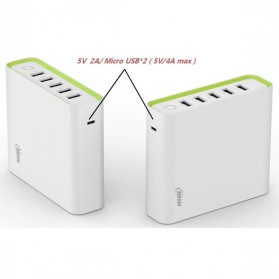 Hame H18 Power Bank 5 Output 20000mAh - H18 - White - 3