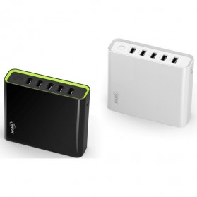 Hame H18 Power Bank 5 Output 20000mAh - H18 - White - 5