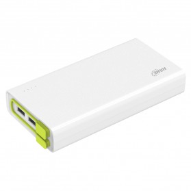 Hame X3 Power Bank 3 Port USB 20000mAh - HAME-X3 - White/Green - 1