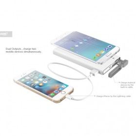 Hame QC1 Power Bank 2 Port 10000mAh Qualcomm Quick Charge 2.0 - White - 8