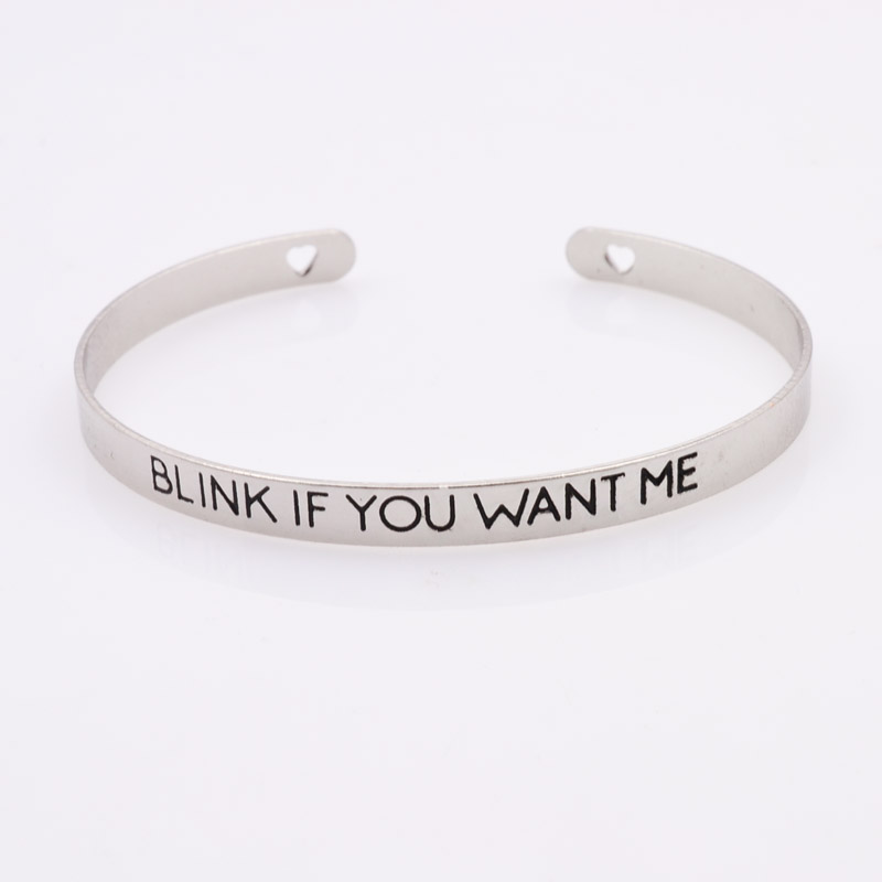  Gelang Bangle  Wanita Iron Letter Brave Wish CHOOSE 