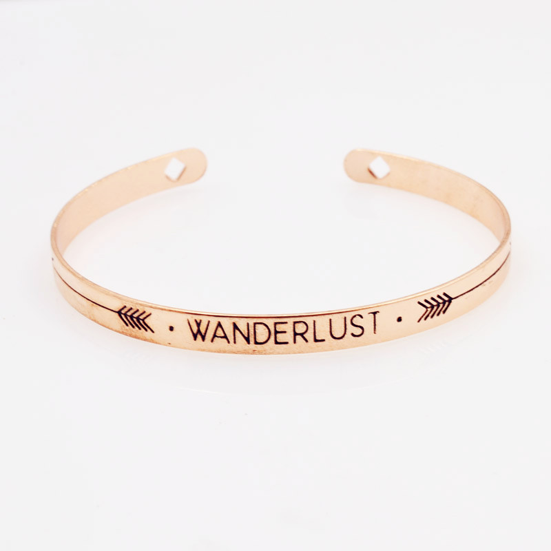  Gelang Bangle  Wanita Iron Letter Brave Wish CHOOSE 