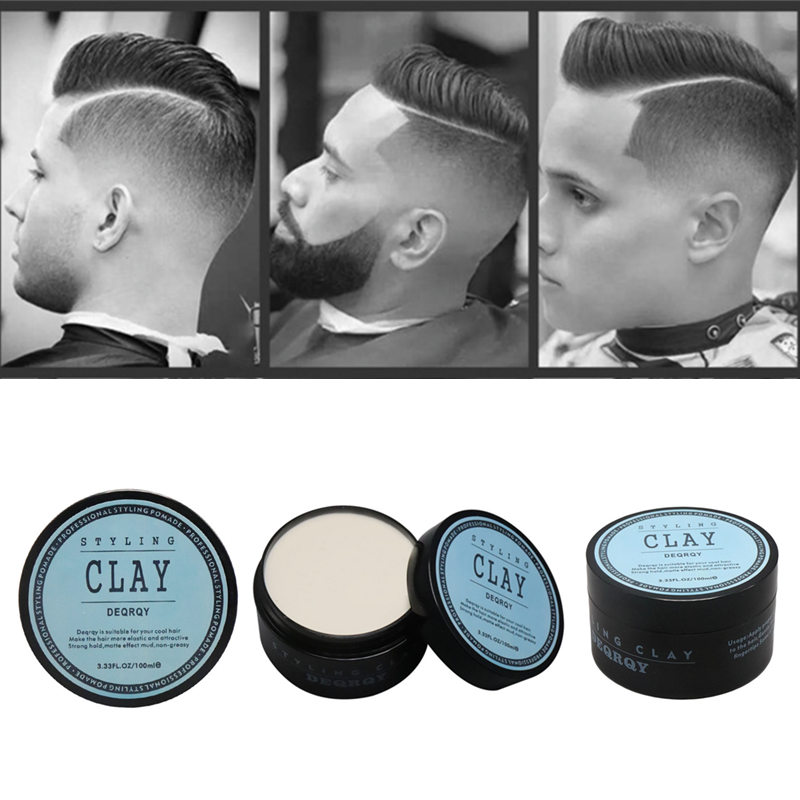 DEQRQY Styling Clay Wax Pomade Rambut Strong Hold 100g 