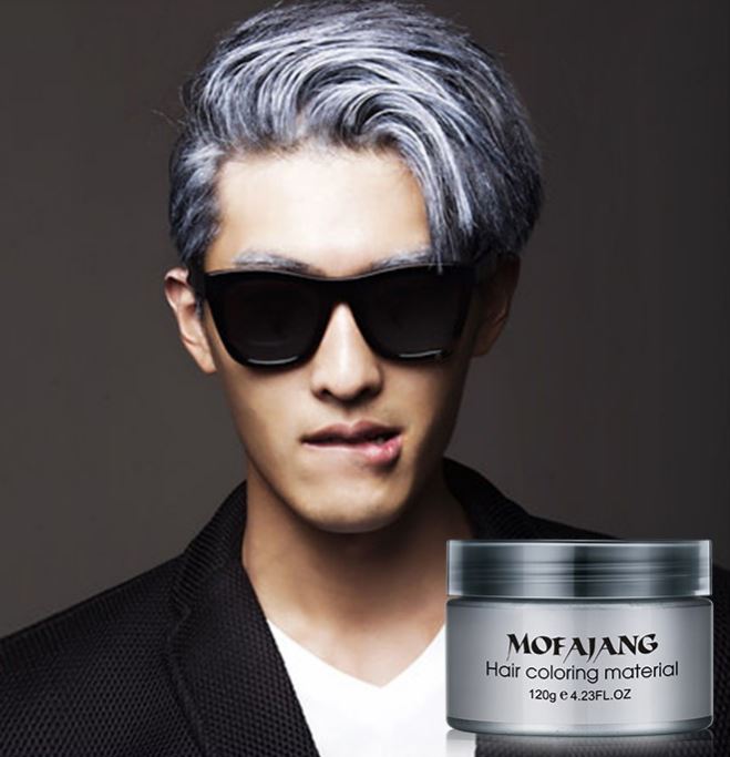 Mofajang Pomade Wax Rambut  Warna  120g Gray  