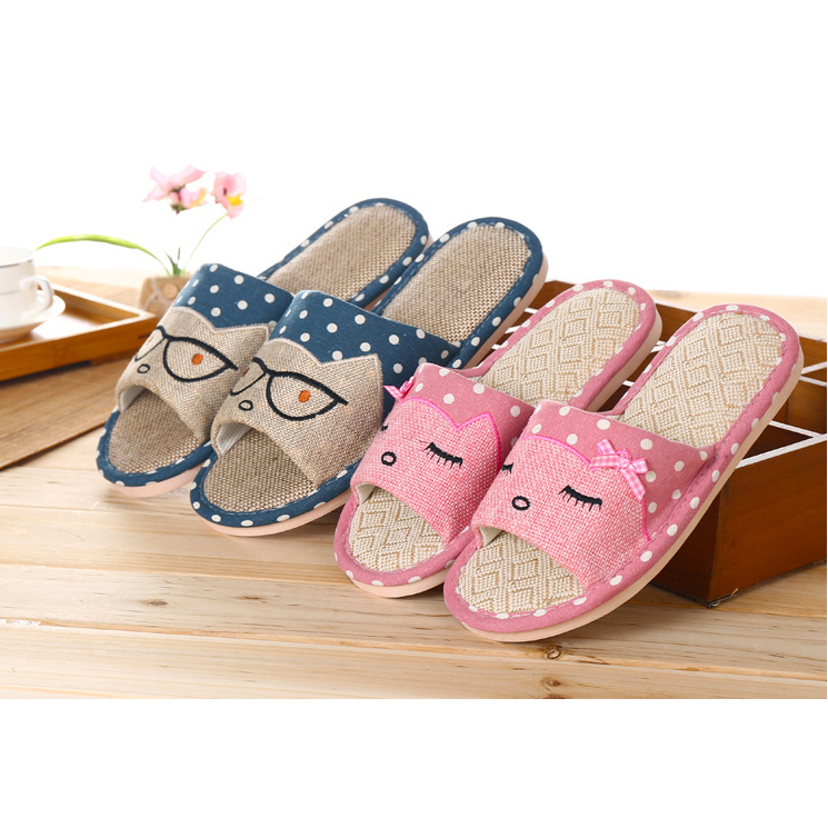  Sandal Selop  Cute Indoor Size 39 40 Pink 