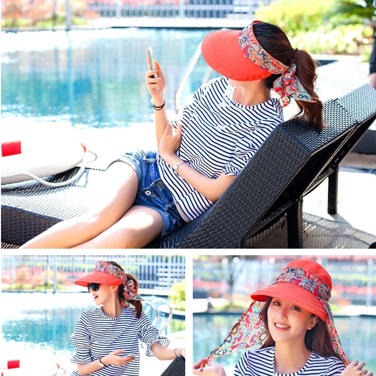 Topi Wanita Anti UV Summer Style - Orange