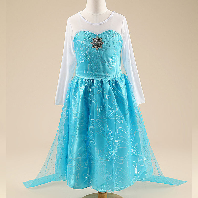 Frozen Elsa Baju Cosplay Anak Size 150 - Z006 - Blue - JakartaNotebook.com