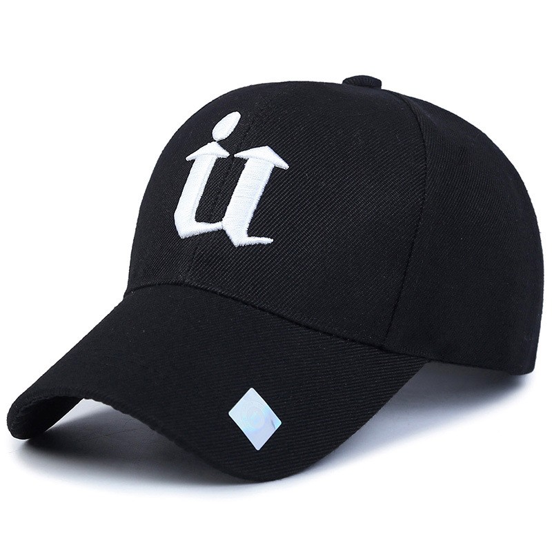 Topi Baseball U Letter - Black - JakartaNotebook.com