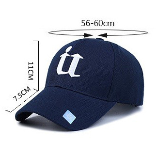 Topi Baseball U Letter - White - JakartaNotebook.com