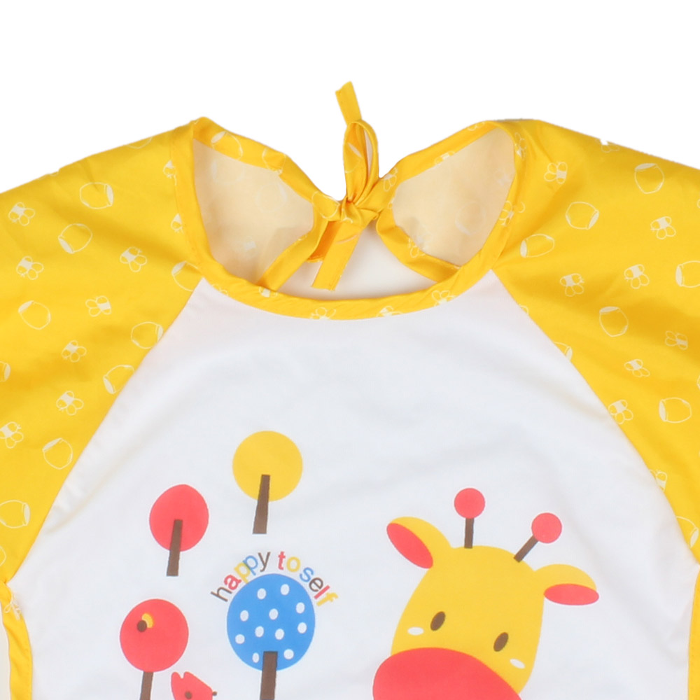  Celemek Bayi  Lengan Panjang Waterproof Yellow 