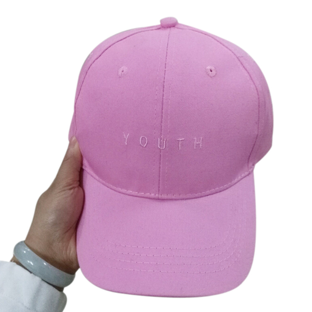 Topi Baseball Youth Caps Letter Sport Fashion - White