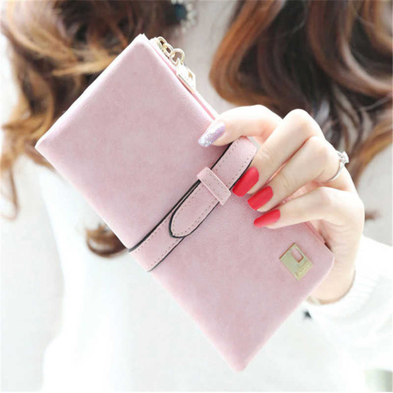 Dompet Kulit Wanita Model Panjang Pink JakartaNotebook com