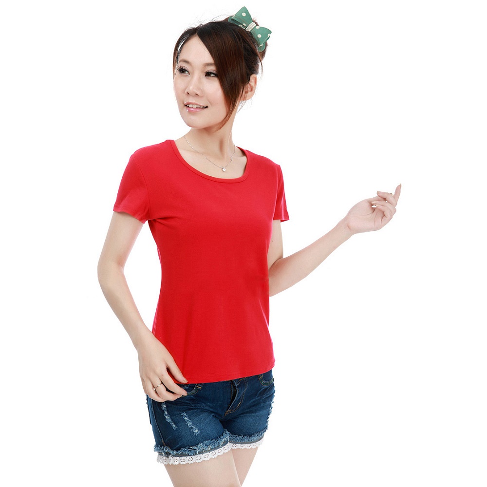  Kaos  Polos Katun Wanita  O Neck Size S  86101 T Shirt 