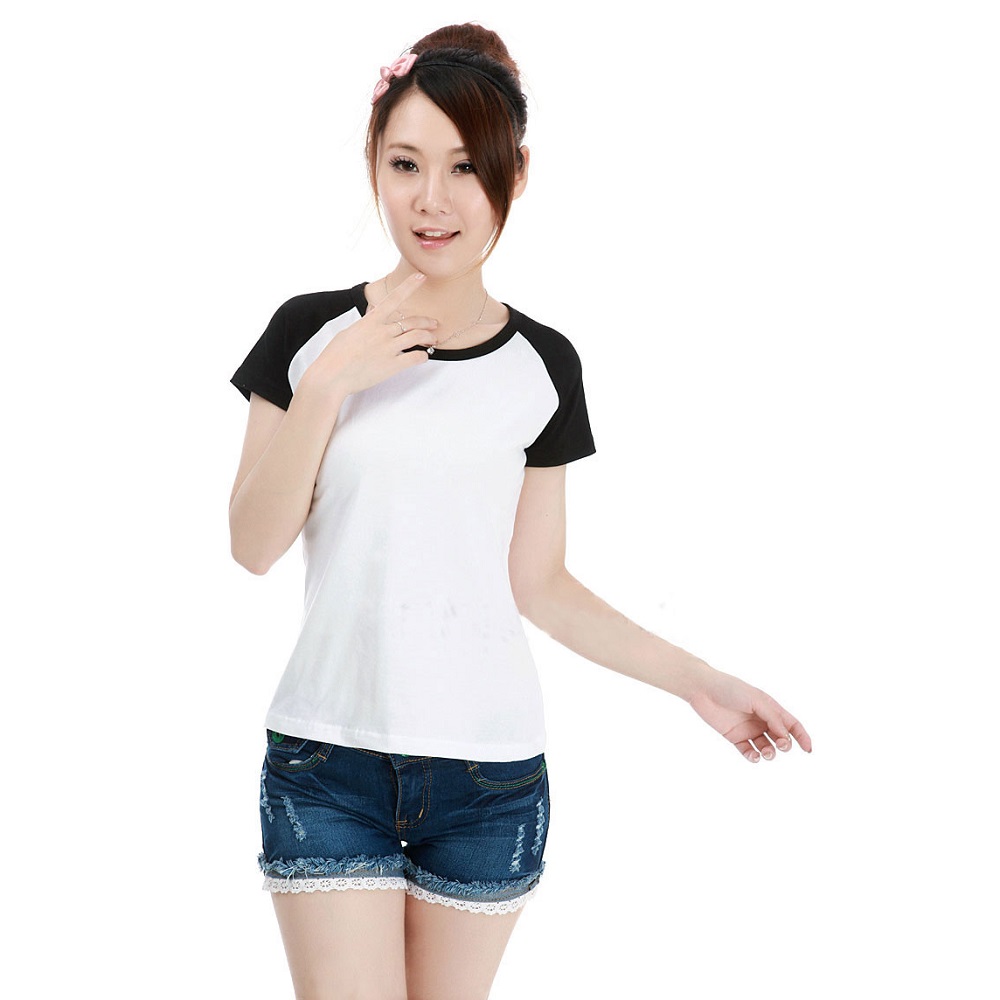  Kaos  Polos  Katun Wanita  O  Neck  Size S 86205 T Shirt 