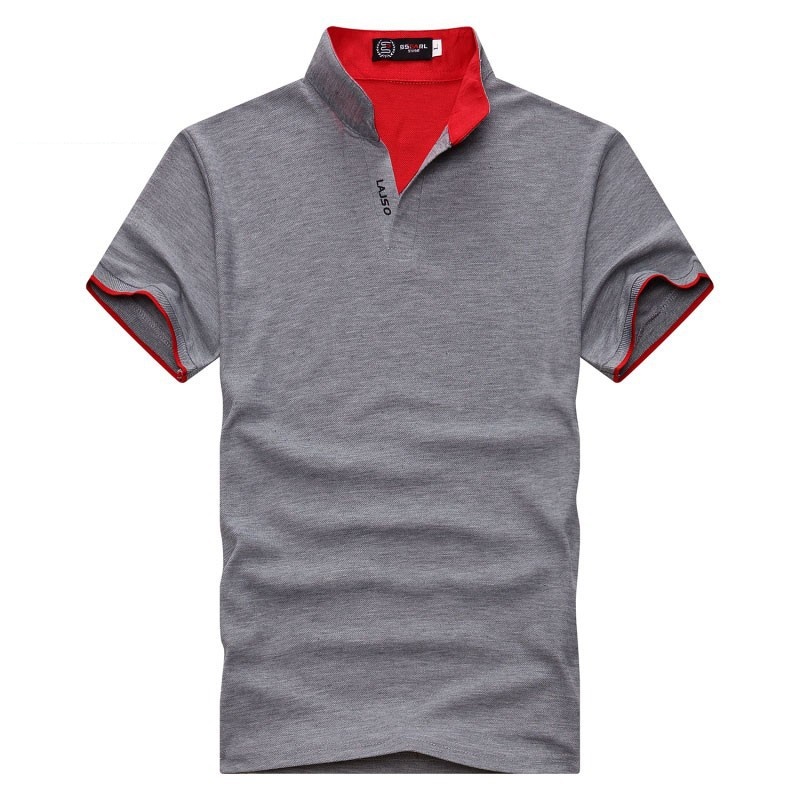  Kaos  Polo  Shirt Pria Casual T Shirt Size L Gray  
