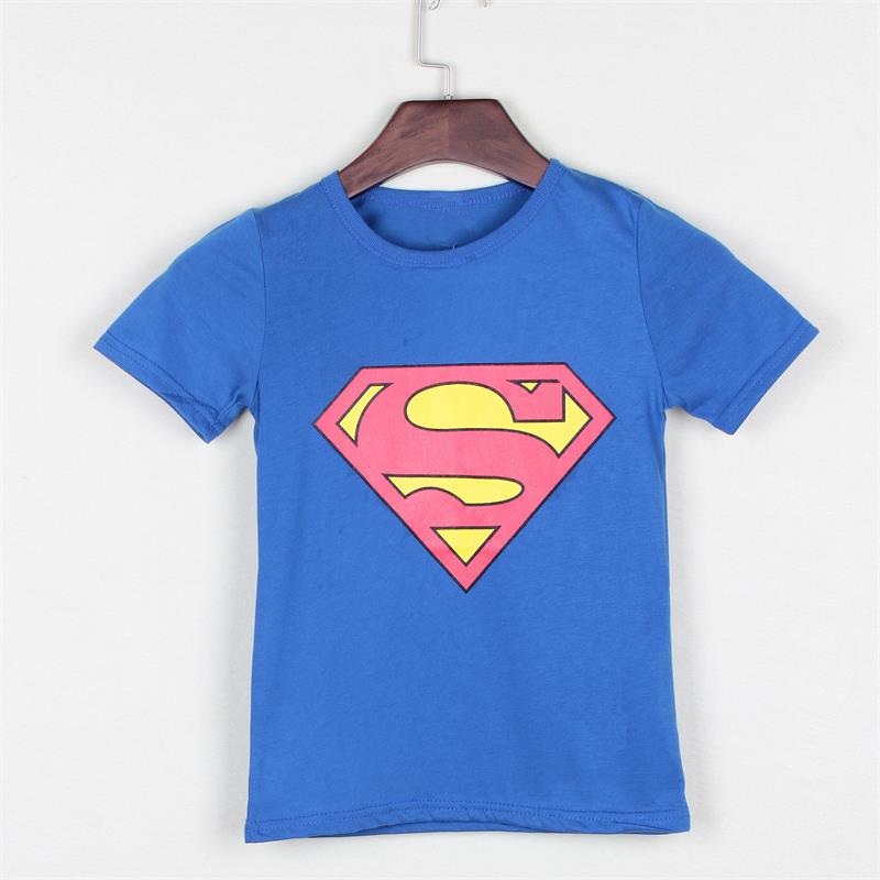 Kaos T Shirt Anak  Superhero Size 130 Blue 