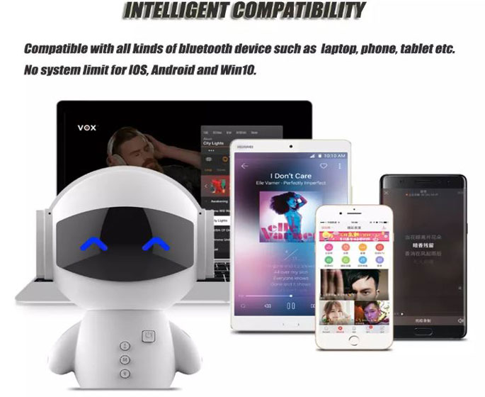 2 in 1 Speaker Bluetooth Portable + Power Bank Model Robot 