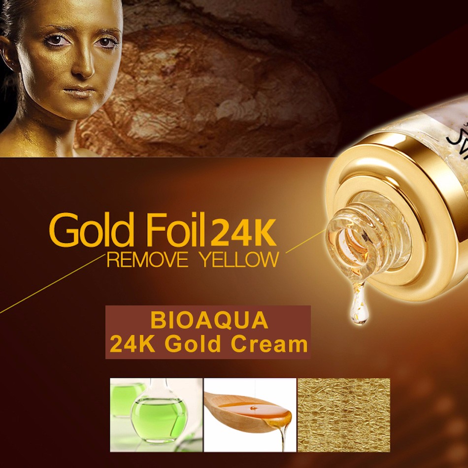 Bioaqua Serum Wajah 24K Gold Essence 30ml - Golden 