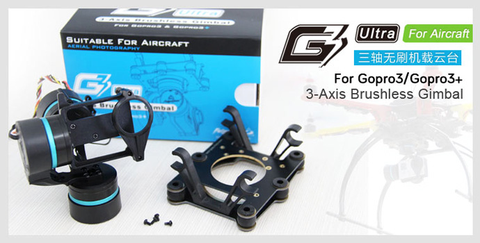 Feiyu Tech FY-G3 Ultra 3-Axis Gimbal Brushless AirCraft 