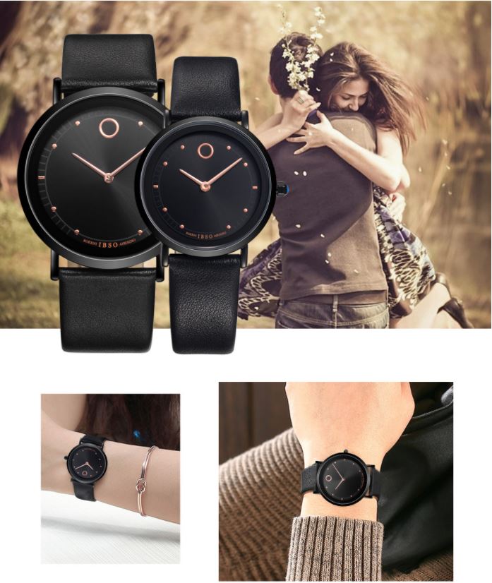 IBSO Jam Tangan Analog Wanita Ultra Thin - S8160L - Black 