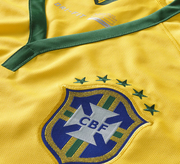 Jersey Sepakbola CBF Brazil No 3 T.Silva Size M - Yellow 