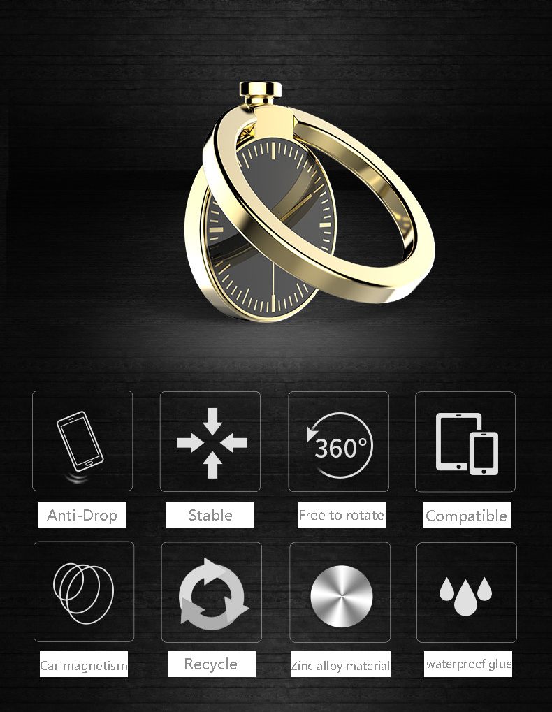 Metal Ring Smartphone Holder Desain Arloji