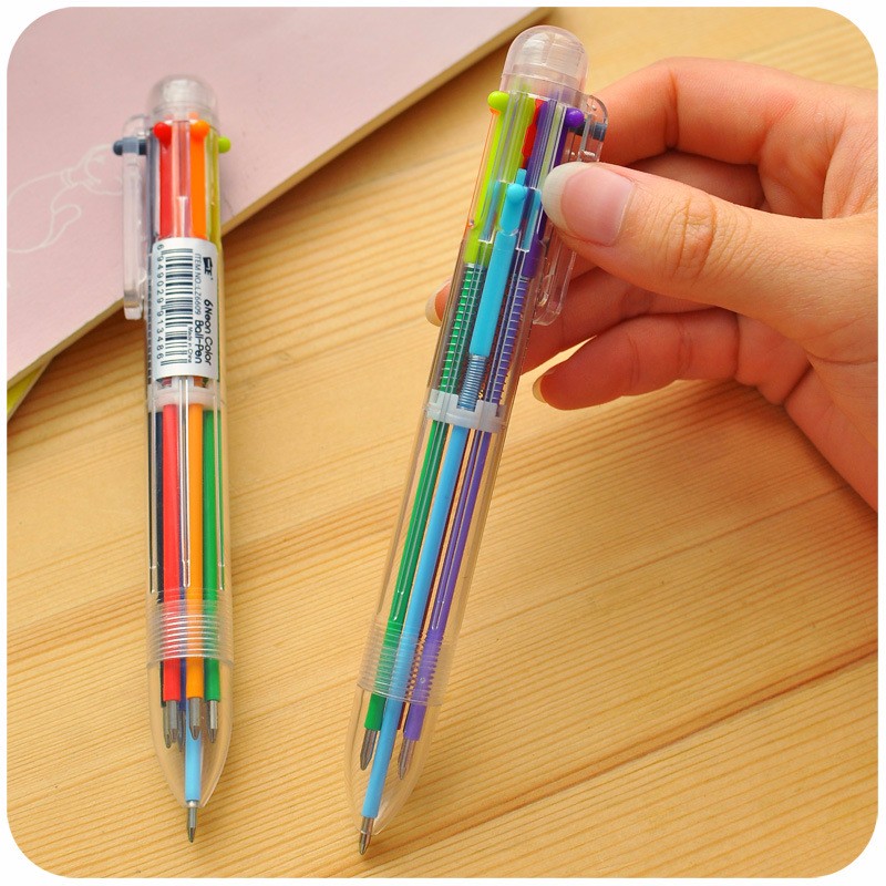 Pena Ballpoint Multi Warna 6 in 1 - Multi-Color - JakartaNotebook.com