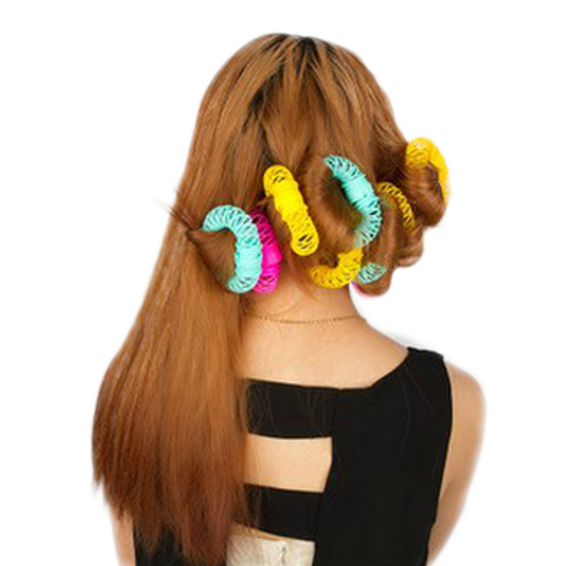 Roller Pengeriting Rambut  Model  Spiral  8PCS Multi Color 