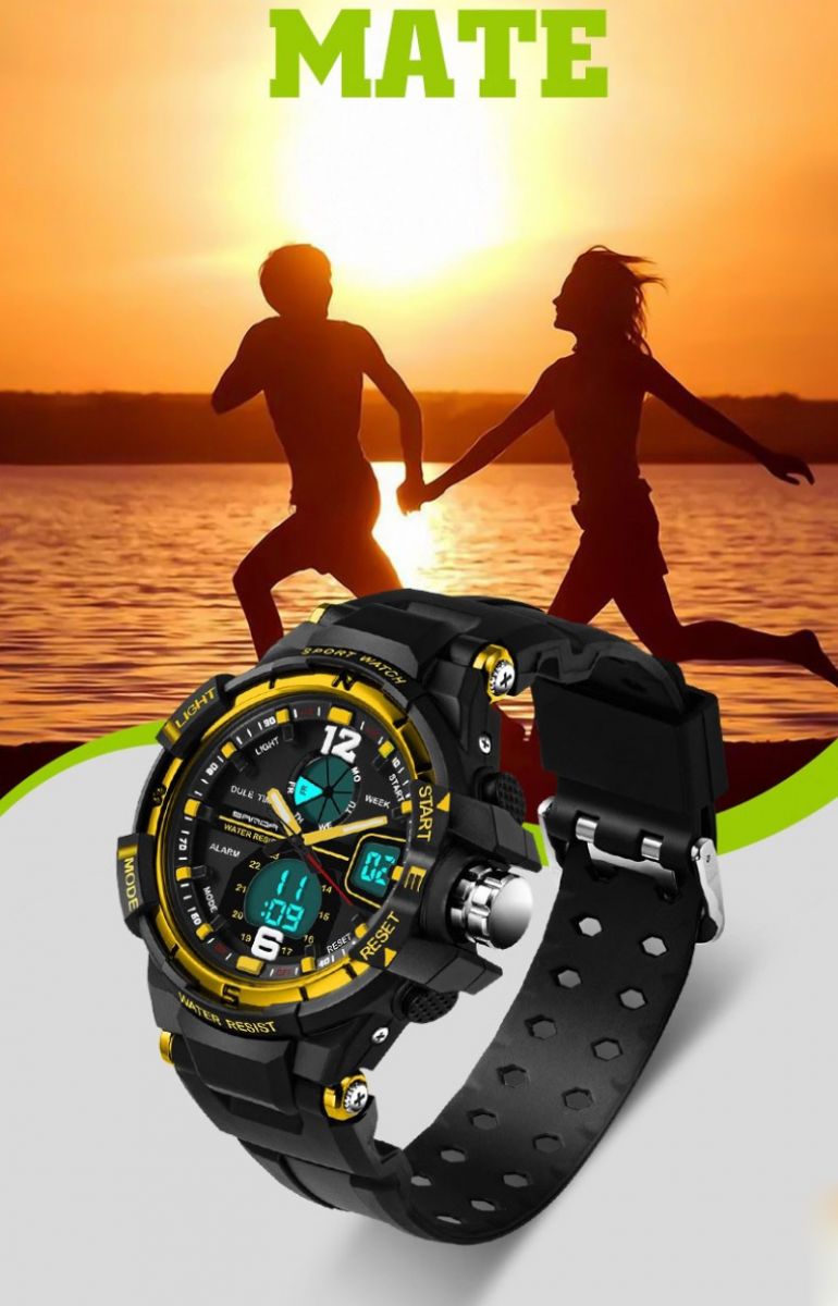 SANDA Jam Tangan Sporty Pria - SD-289 - Black 