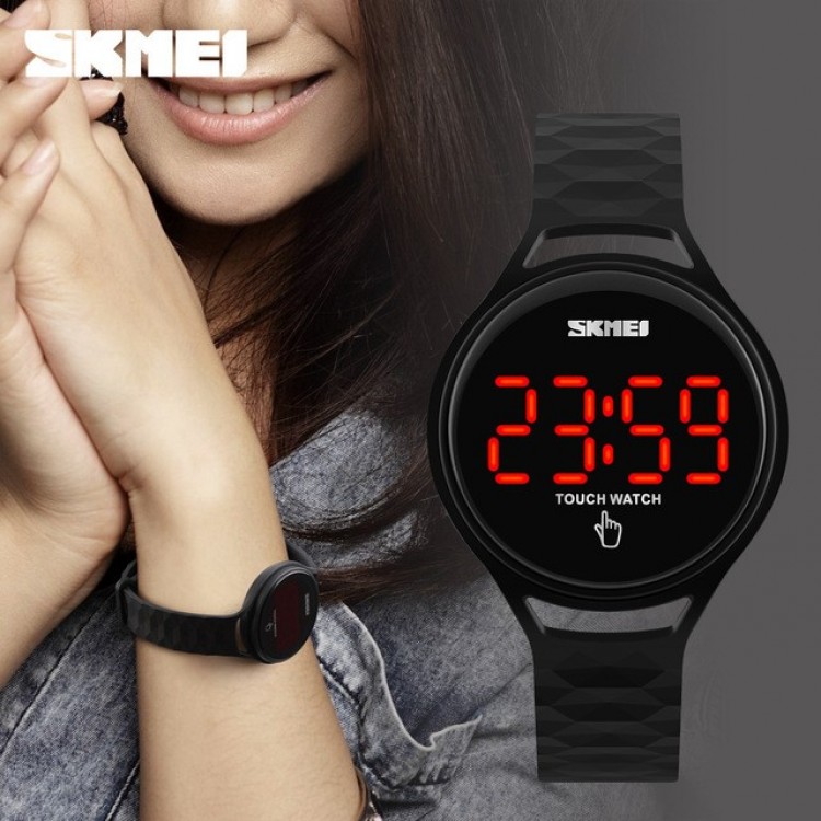 SKMEI Jam Tangan LED Touch Wanita - 1230A - Black 