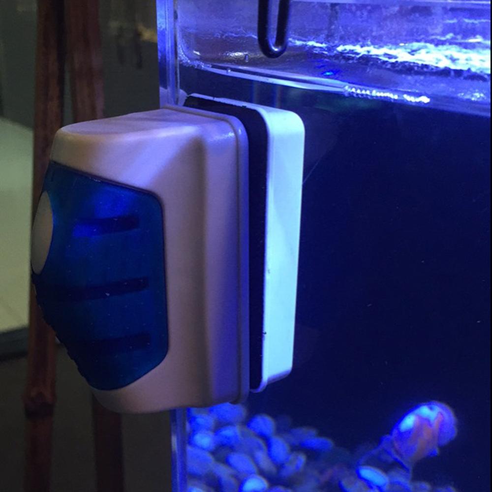 Sikat Pembersih Kaca Aquarium Magnetic White Blue