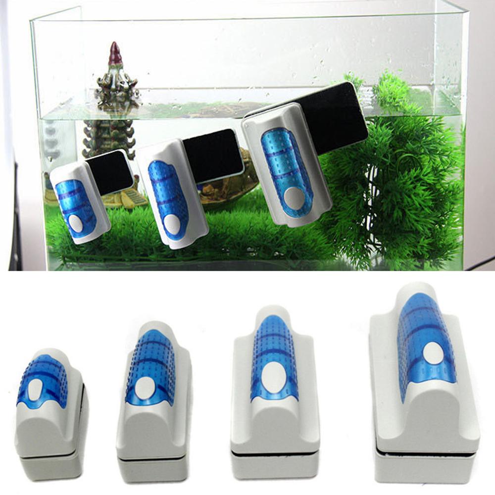 Sikat Pembersih Kaca Aquarium Magnetic White Blue