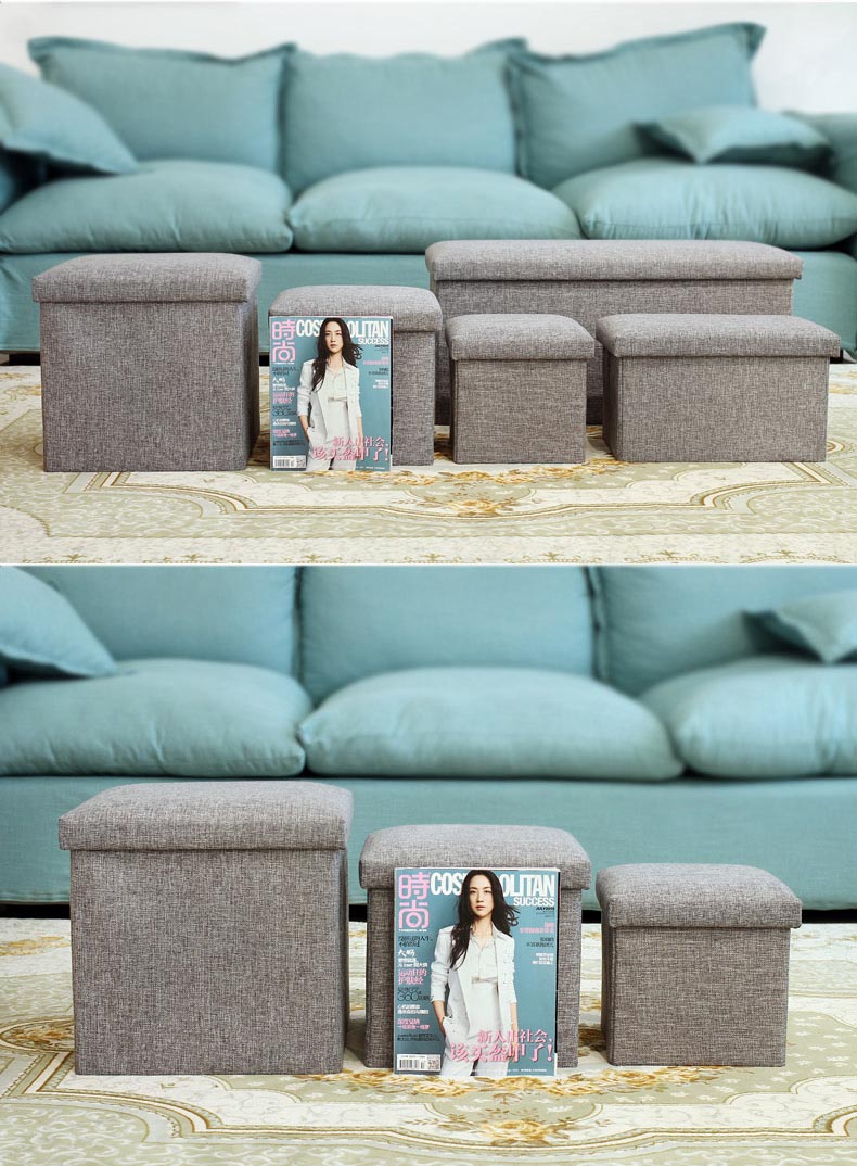 Sofa Kotak Penyimpanan Barang - 50x30x30cm - Gray 