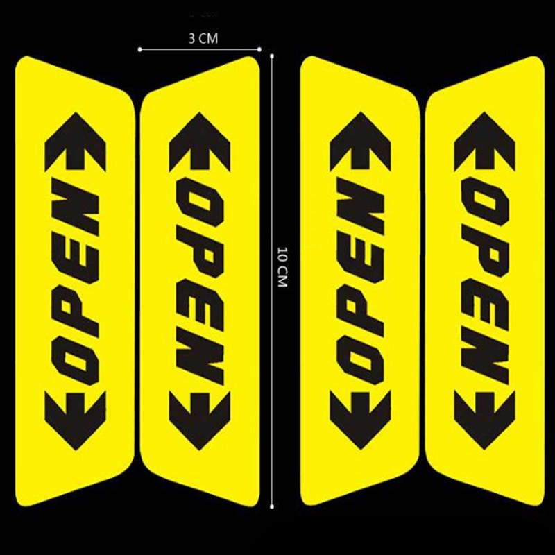  Stiker  Reflective Pintu  Mobil  OPEN Warning Door Yellow 