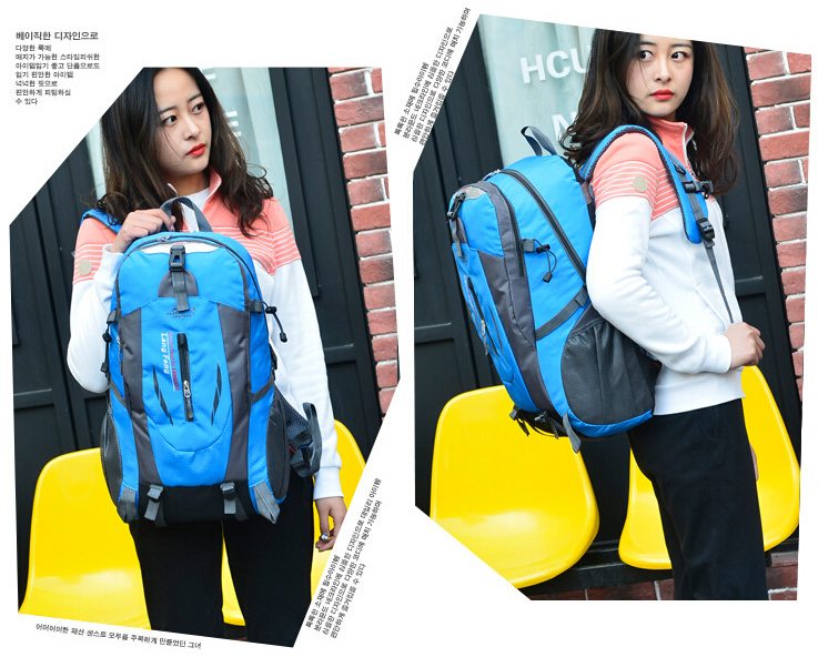 tas nylon material untuk Blue   Ransel Tas 40L Travelling Backpack